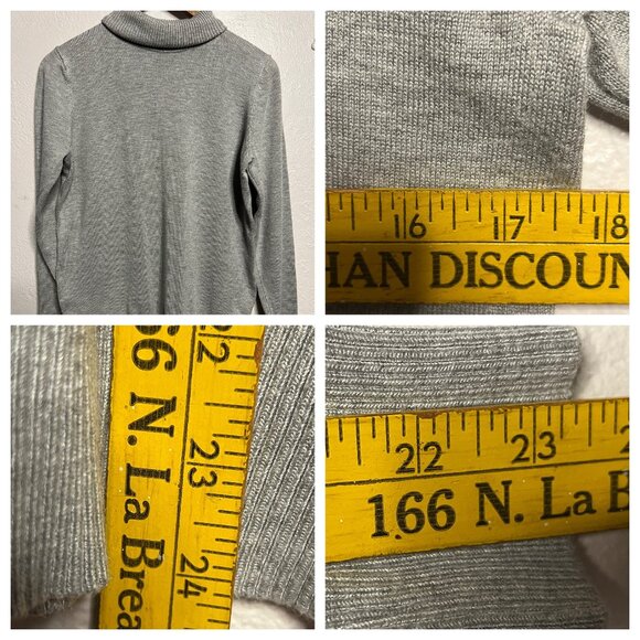 Joseph A. Men's Size M Grey Turtleneck Sweater Stretch Ribbed SOFT Comfortable - Picture 11 of 16